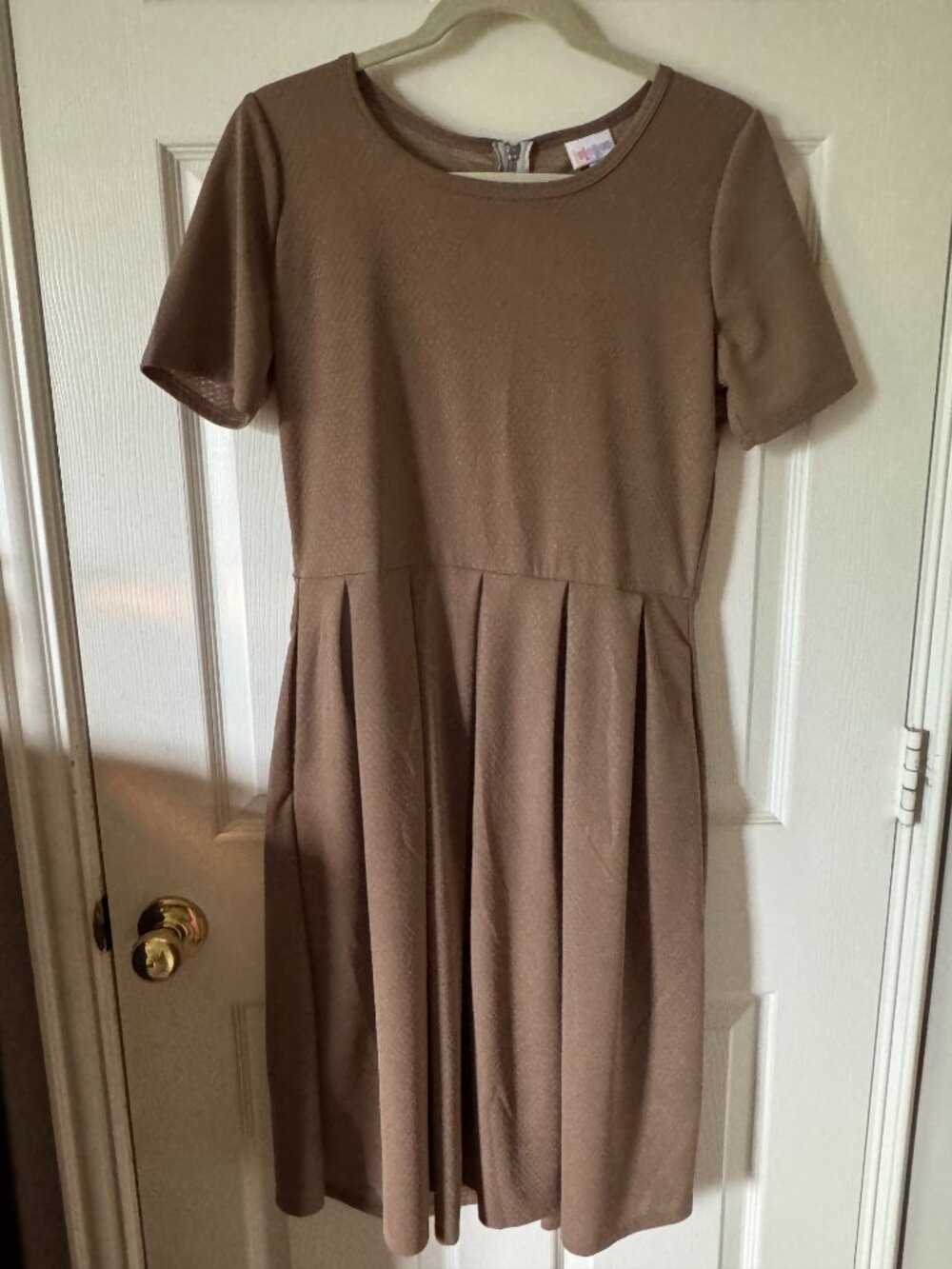 Tan/Taupe Lularoe Amelia Dress - Never Worn